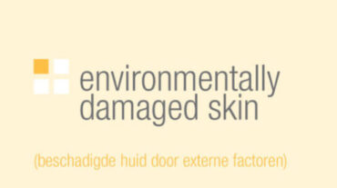 Door omgeving beschadigde huid